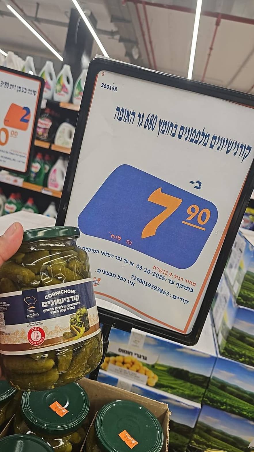 קורנישונים מלפפונים בחומץ