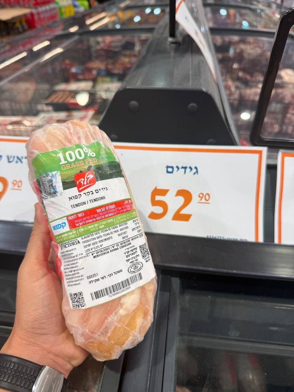 גידים בקר קפוא הדר