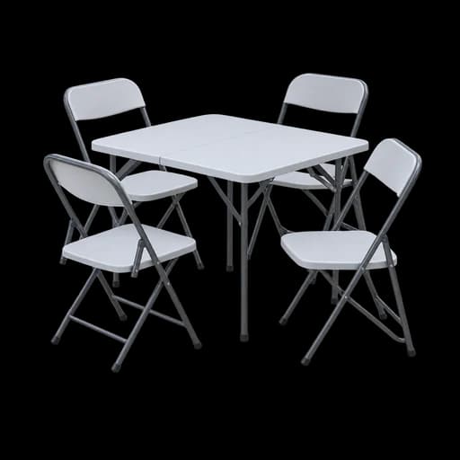 Folding Dining Table + 4 Chairs, Venice Model